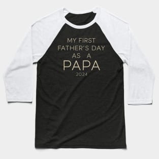 First Time Dad Est 2024 Fathers Day Baseball T-Shirt